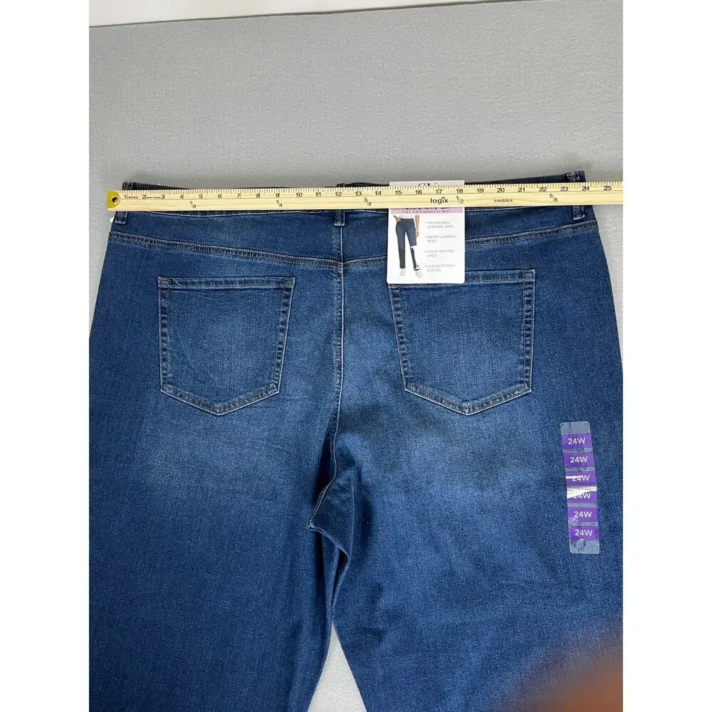 Gloria Vanderbilt Amanda 2.0 Slim Leg Jeans Women's 24W Dark Wash NWT Plus - Picture 6 of 9